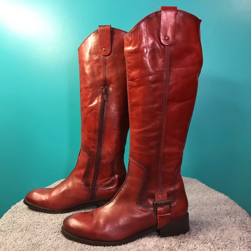 Seychelles Brick Red Distressed Riding Boot